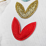 Патчі "Вушка" м'які глітерні,  35×30 мм, фото 4