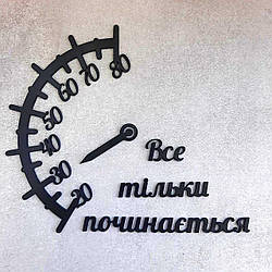 Топер, декор для кондитерських виробів акриловий Все тільки починається