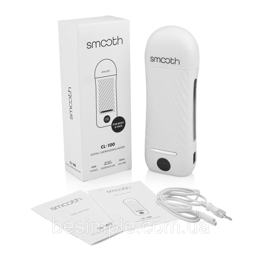 Воскоплав касcетний SMOOTH CL-100 WHITE, 45 Вт, 100 мл / Картриджний воскоплав для депіляції