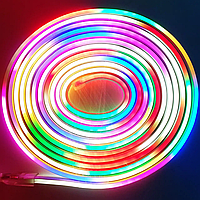 Неоновая лента 5м, LED NEON multi with function, 12V-220V / Силиконовая разноцветная подсветка / LED лента