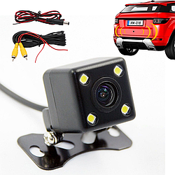 Камера заднього виду на авто з діодним підсвічуванням 4LED / Камера для паркування / Камера для заднього огляду в авто