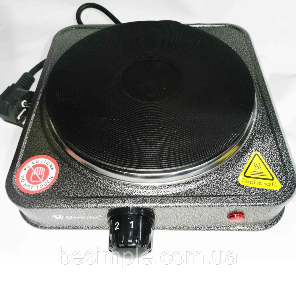 Электроплита с чугунной конфоркой диском на 1500Вт, Domotec MS 5811 / Настольная плита на одну конфорку - фото 5 - id-p2002412672