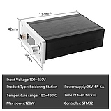 Паяльна станція HandsKit T12A чип STM32, OLED-дисплей, 180-480 °C, 220 V, підставка, фото 2