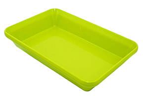 Блюдо для викладки продуктів з меламіну, 30×19.5 x 5.5 см, зелене