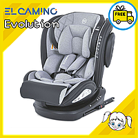 Дитяче поворотне автокрісло з режимом сну і Isofix El Camino EVOLUTION (ME 1045) з народження і до 12 років