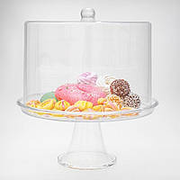 Підставка для торта з кришкою акрил 38.9×32 мм