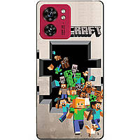 Силіконовий чохол бампер для Motorola Edge 40 з картинкою Minecraft Майнкрафт