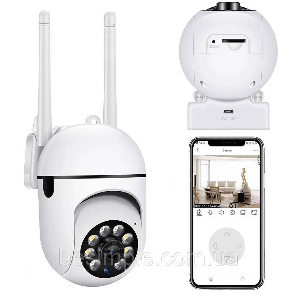 Вулична камера відеоспостереження Wi-Fi, 3Мп, 3120SZ / Поворотна IP міні камера нічного бачення