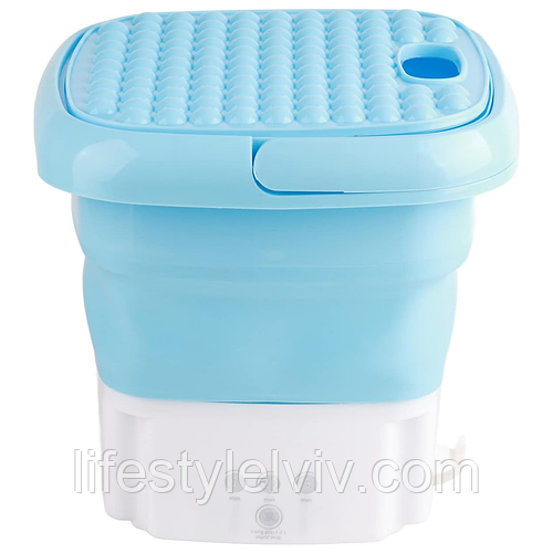 Складная мини стиральная машина 10л, до 2кг, 3 режима / Портативное ...