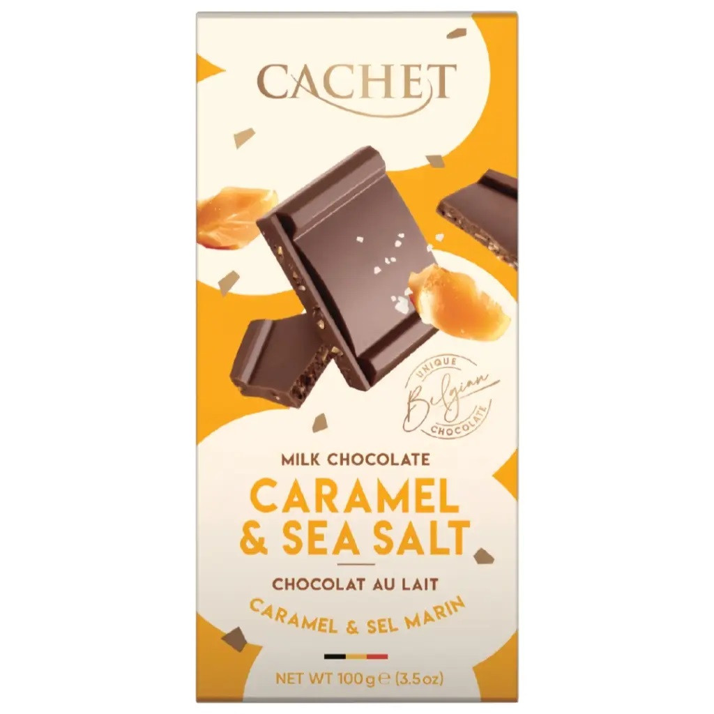 Шоколад Молочний Cachet (Кашет) з Карамеллю і Солю 100 г Бельгія
