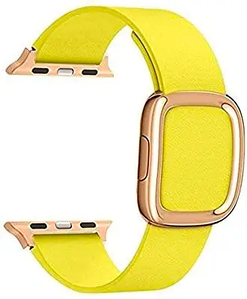 Ремінець DK Leather Modern Buckle Магнітний замок для Apple Watch 38 / 40 / 41 mm (yellow)