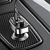 Автомобільний FM-трансмітер XO BCC06, 2хUSB + USB-C / ФМ модулятор з дисплеєм та швидкою зарядкою, фото 3