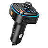 FM модулятор 2хUSB/Type-C, XO BCC08, з дисплеєм / Автомобільний FM трансмітер з Bluetooth та швидкою зарядкою, фото 4