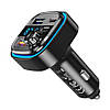 FM модулятор 2хUSB/Type-C, XO BCC08, з дисплеєм / Автомобільний FM трансмітер з Bluetooth та швидкою зарядкою, фото 5