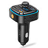 FM модулятор 2хUSB/Type-C, XO BCC08, з дисплеєм / Автомобільний FM трансмітер з Bluetooth та швидкою зарядкою, фото 10