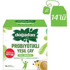 Чай із пробіотиками зелений зі смаком ананасу та асаї DOGADAN 14 пакетиків натуральний, Туреччина