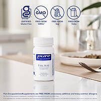 Фолієва кислота, Folic Acid 800 UG. / Pure Encapsulations, 60 капсул BX041, фото 3