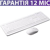 Беспроводные Клавиатура и Мышь A4Tech FG1012, белые, набор беспроводная мышка и клава, беспроводный комплект
