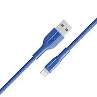 Дата-кабель Promate xcord-ai USB Type-A (тато) - Lightning (тато) 1m Navy 2A