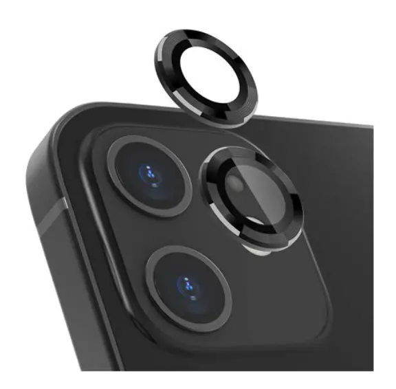 Захисне скло на камеру CDK Lens Metal Ring Eagle Eye для Apple iPhone 12 (016203) (black)
