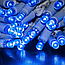 Вулична гірлянда нитка на 10 м, 100LED + з'єднувач, Xmas, Синя / Новорічна гірлянда для вулиці, фото 5