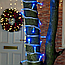 Вулична гірлянда нитка на 10 м, 100LED + з'єднувач, Xmas, Синя / Новорічна гірлянда для вулиці, фото 7