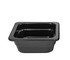 Гастроємність з меламіну 1/6 6.5 см, 17.6×16.2×6.5 см, чорна