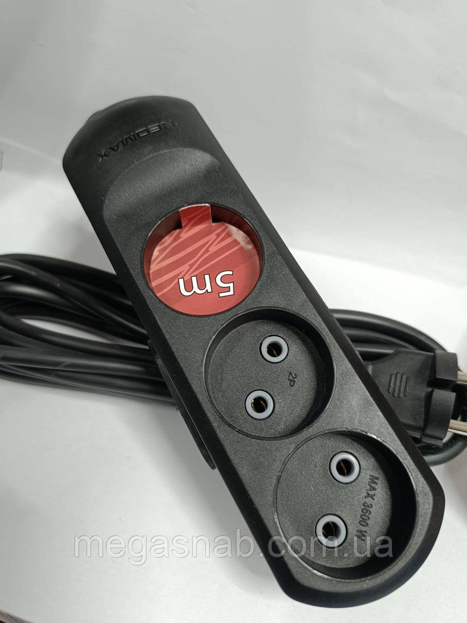 Подовжувач 3/5 м чорний NEOMAX, фото 1