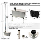 Титанова дров'яна піч Soomloom Titanium ultralight посилена буржуйка туристична розбірна для намета з димоходом 2 метри, фото 3