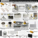 Титанова дров'яна піч Soomloom Titanium ultralight посилена буржуйка туристична розбірна для намета з димоходом 2 метри, фото 6