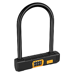 Велосипедний замок кодовий U-Lock FEIRI 1825, 260х175 мм / Замок вело-мото / Замок скоба / Велозамок