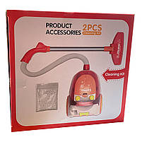 Дитячий іграшковий пилосос, рожевий, підсвічування, кульки, уп 36*22*21 (8019), фото 2