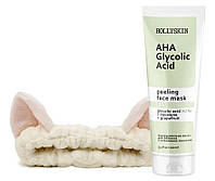 Маска для лица Glycolic AHA Acid Face Mask + Повязка косметическая