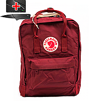 Рюкзак Fjallraven Kanken Classic бордовий. Повсякденний міської водонепроникний рюкзак Канкен ()