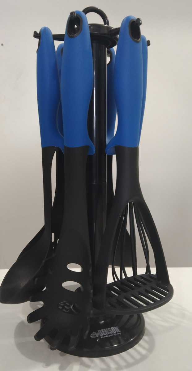 Набір кухонного приладдя Benson BN-469 із нейлону 7 пр Синій, фото 1