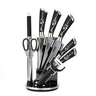 Набор ножей на подставке Benson BN-403 9 пр. из нержавеющей стали
