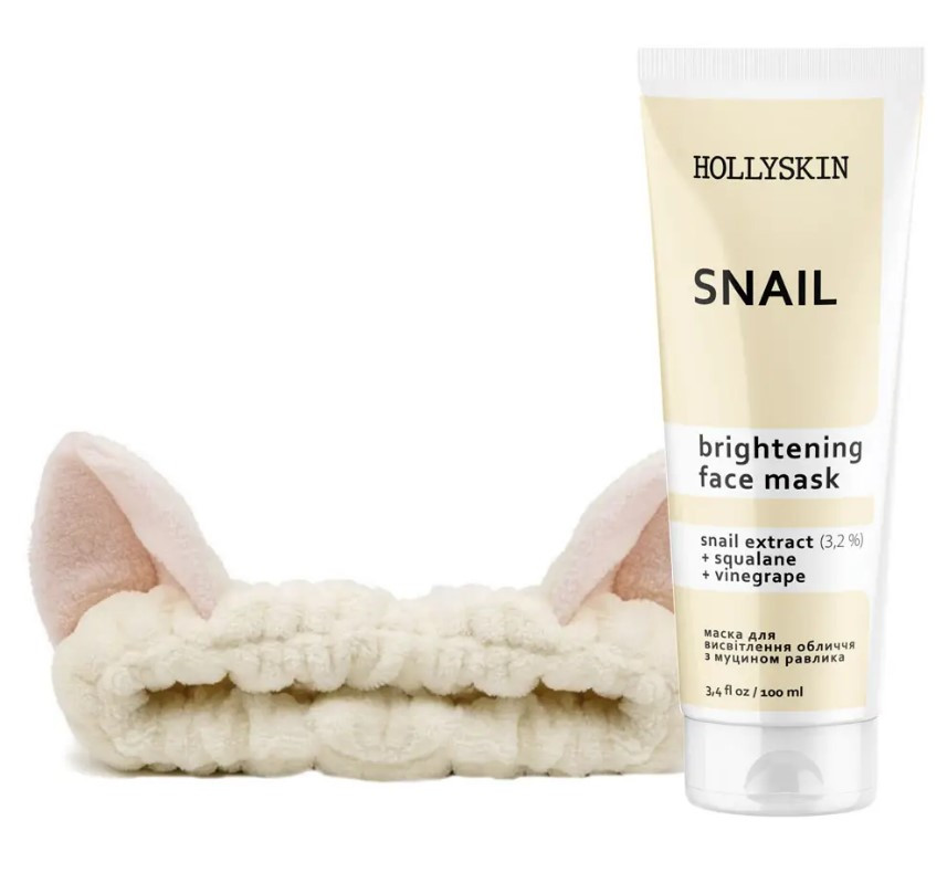 Маска для обличчя Snail Face Mask + Пов’язка косметична, фото 1