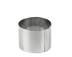 Форма кругла з нержавіючої сталі 8х6 см