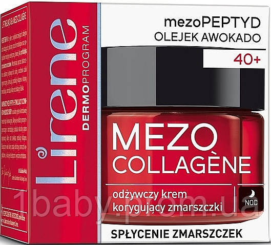 Нічний крем для обличчя Lirene Mezo Collagene Живильний проти зморшок 50 мл (5900717073654)