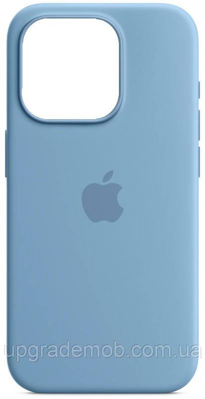 Силіконовий чохол iPhone 15 Pro Max Apple Silicone Case with MagSafe (анімація) — Winter Blue, фото 1