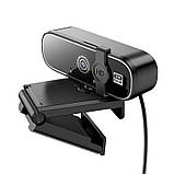 Вебкамера для комп'ютера з мікрофоном HOCO GM101 2KHD 4MPx Black, фото 5