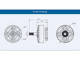 Мотор безколекторний T-Motor для мультикоптерів F90 2806.5 1300KV 1059.16Вт 45.11А 5-6S - 1 шт., фото 8