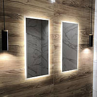 Прямоугольное зеркало с «фоновой» LED подсветкой 50*110 см в ванную, гостиную, спальню