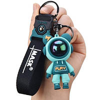 Брелок медвідь астронавт зелений