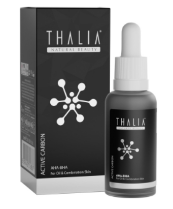 Сироватка для обличчя з AHA-BHA та активованим вугіллям THALIA, 30 мл, фото 1