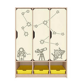 Шафа дитяча для роздягальні з фотодруком "Таємничий всесвіт"