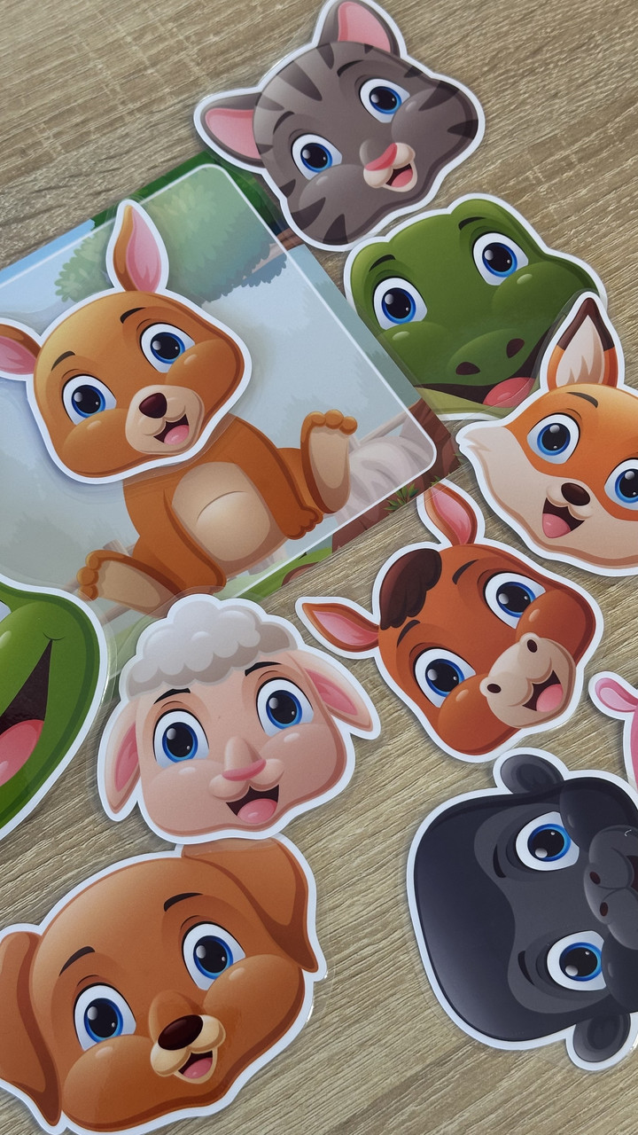 Моя перша книга на липучках "Веселі мордочки", фото 1