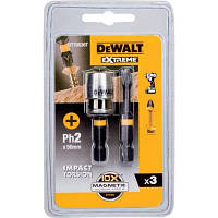 Набор бит DeWALT IMPACT TORSION, ударных, Ph2, L=50 мм, 2 шт.+магнитный держатель (DT70536T) - Вища Якість та