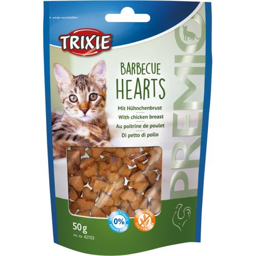 Ласощі для котів Trixie (Тріксі) Premio Barbecue Hearts з куркою 50 г