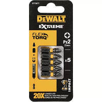 Набор бит DeWALT IMPACT TORSION, ударные, Pozidriv, Pz2, L=25 мм, 5 шт (DT7387T) - Топ Продаж!